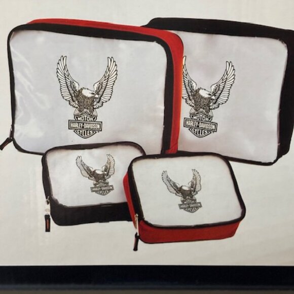 Harley-Davidson Logo 4 Pc Packing Cubes for Saddlebags or Luggage NWT Last One - Picture 2 of 13